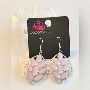 Paparazzi Blush Pink and Silver Earrings